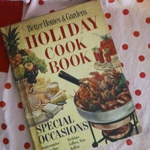 Better Homes And Gardens Holiday Cookbook 1967 with Red and Cream Cover